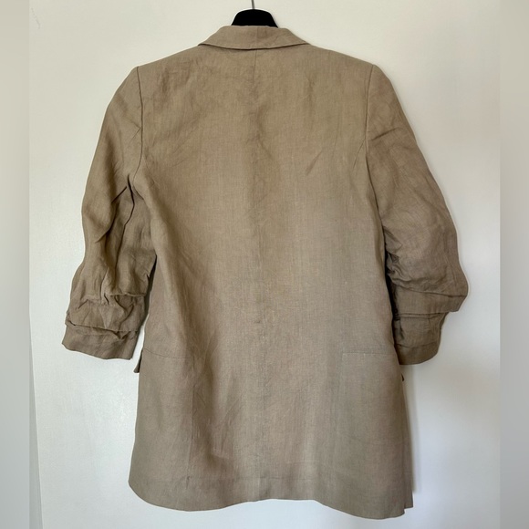 Zara Linen Blazer - scrunched arms - Picture 2 of 3